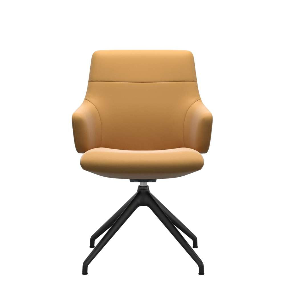 Stressless Chilli low D350 m/ armlæn - Cognac/sort - Paloma | Honey, Mat sort