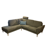 Lindholm hjørnesofa m/ puffend (V) u. nakkestøtte