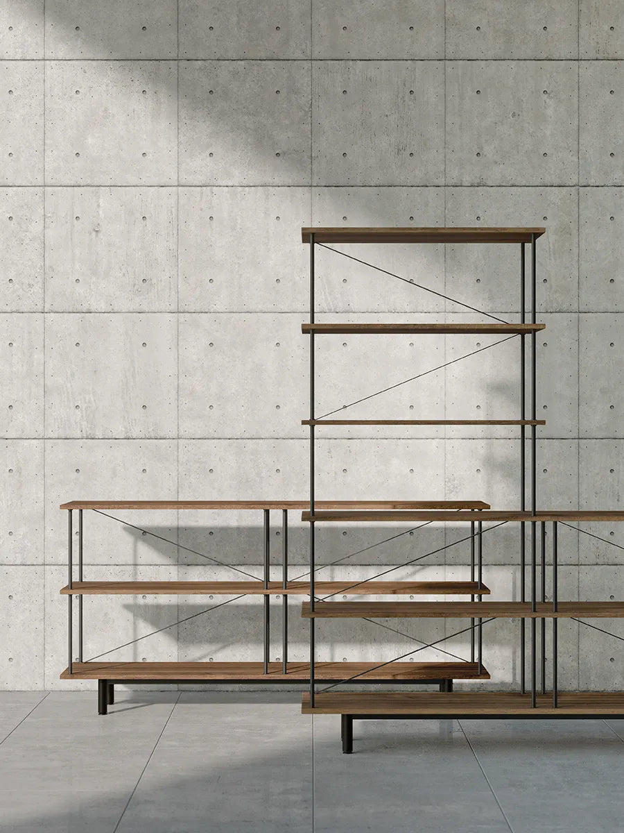 Seiton Reol 3-3 R, valnød fra Stellar Works