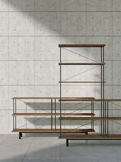 Seiton Reol 3-3 R, valnød fra Stellar Works