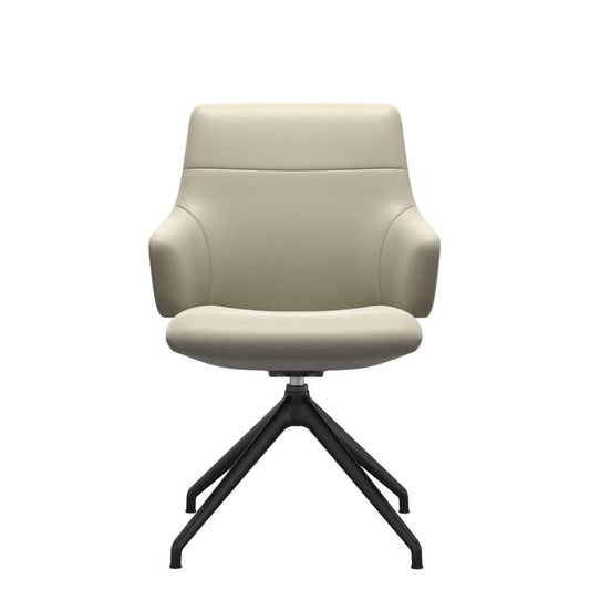 Stressless Chilli low D350 m/ armlæn - Cognac/sort - Paloma | Light Grey, Mat sort