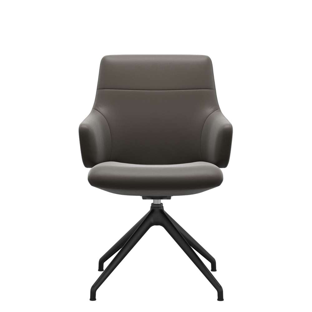 Stressless Chilli low D350 m/ armlæn - Cognac/sort - Paloma | Metal Grey, Mat sort