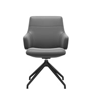 Stressless Chilli low D350 m/ armlæn - Cognac/sort - Paloma | Neutral Grey, Mat sort