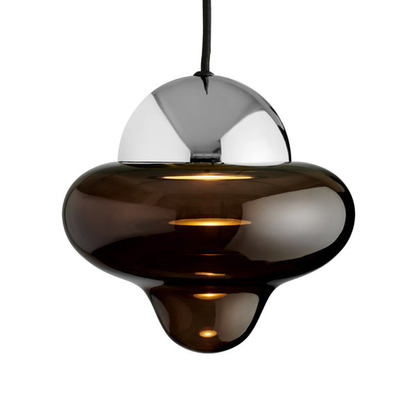 Design by us nutty brown pendant ø: 30 cm - brown/chrome Pendel Pendel