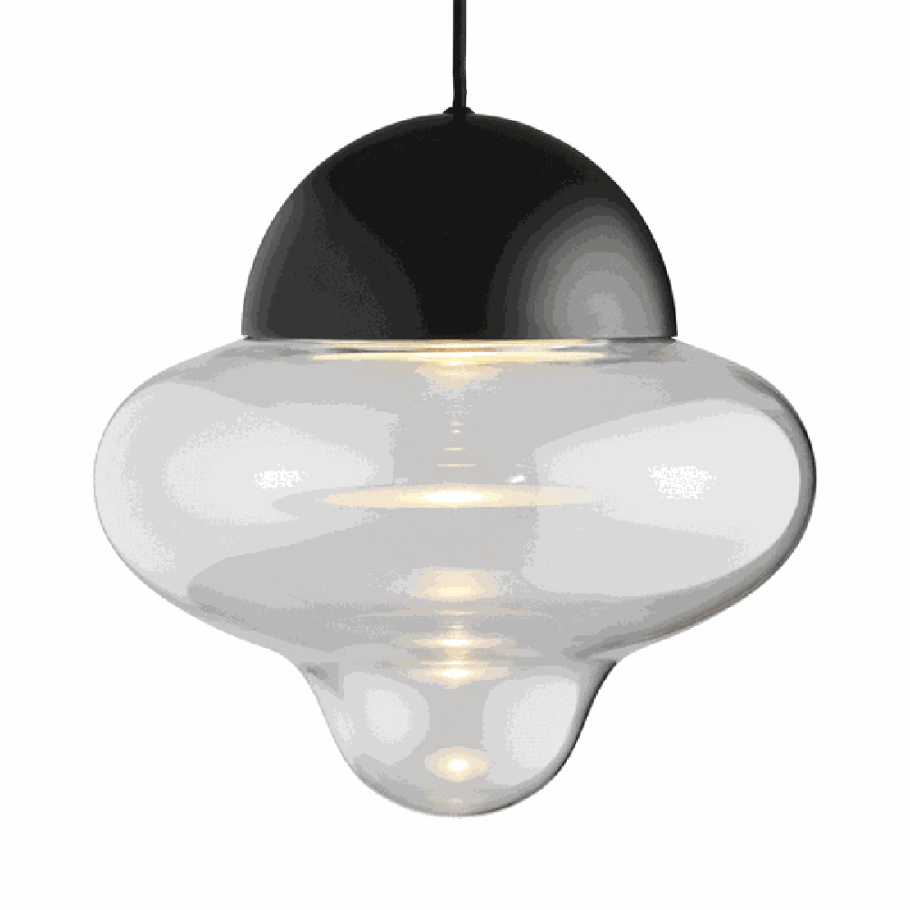 Design by us nutty clear pendant ø: 18,5 cm - clear/black Pendel