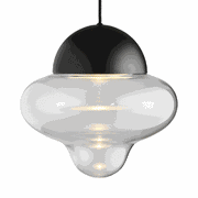 Design by us nutty clear pendant ø: 18,5 cm - clear/black Pendel