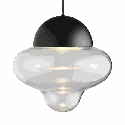 Design by us nutty clear pendant ø: 18,5 cm - clear/black Pendel