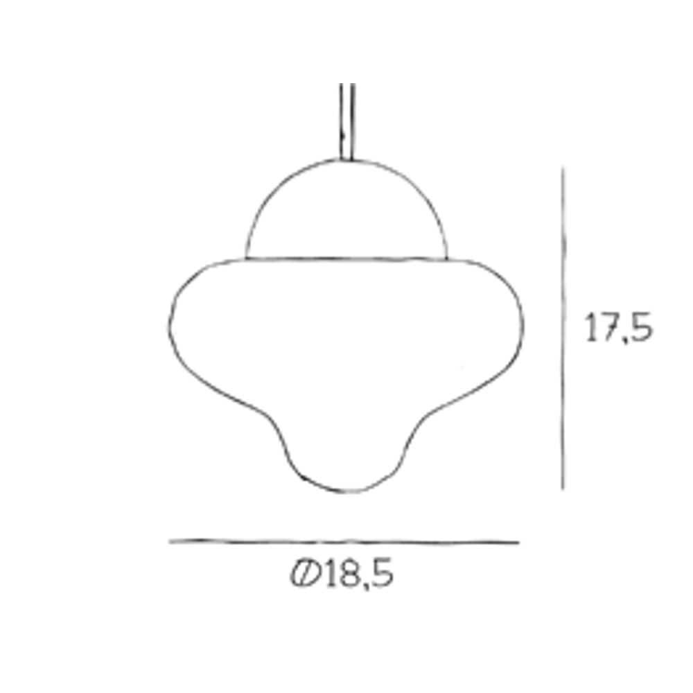 Design by us nutty smoke pendant ø: 18,5 cm - smoke/crome
