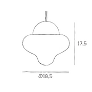 Design by us nutty brown pendant ø: 18,5 cm - brown/black