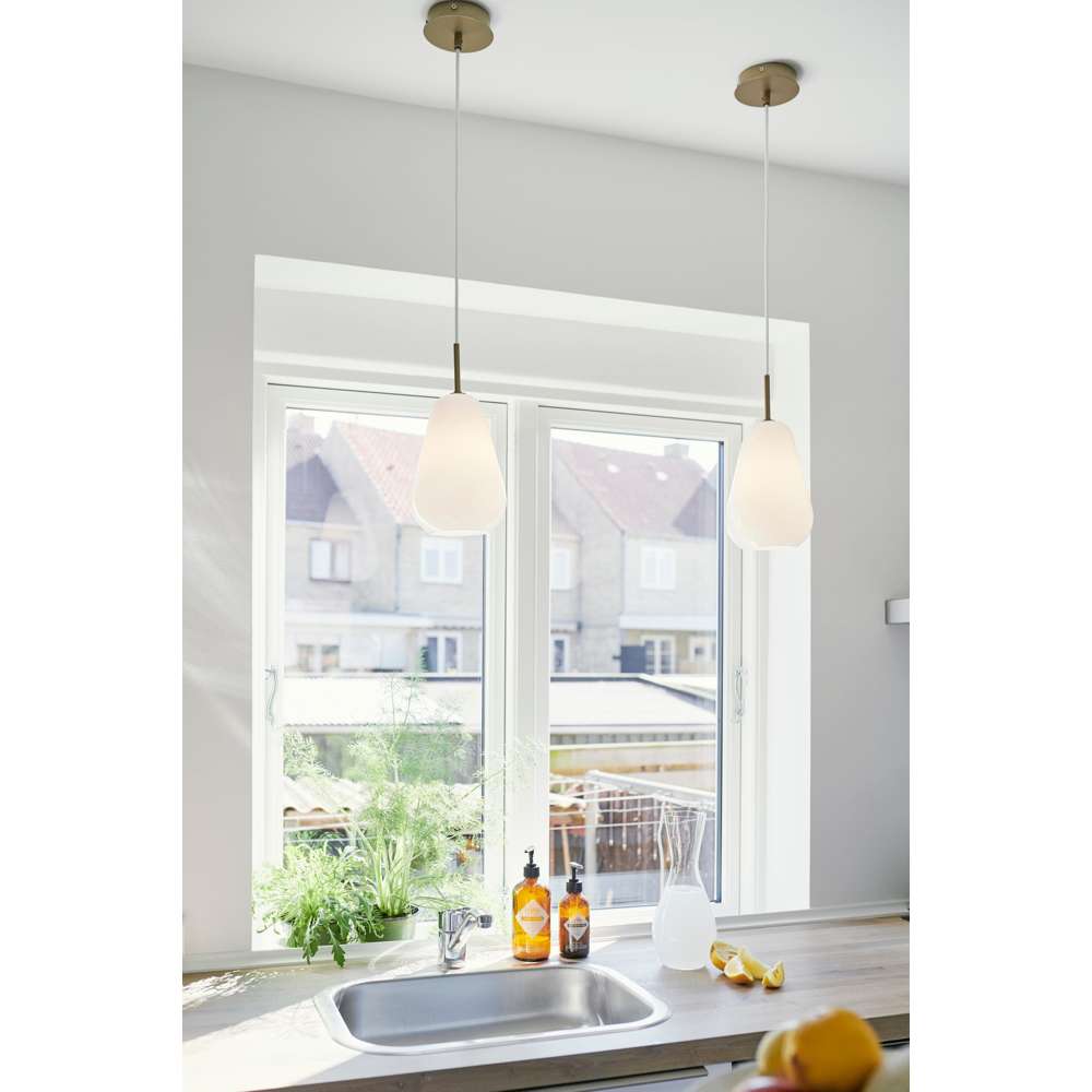 Anoli 1 small, nordic gold / opal Pendel