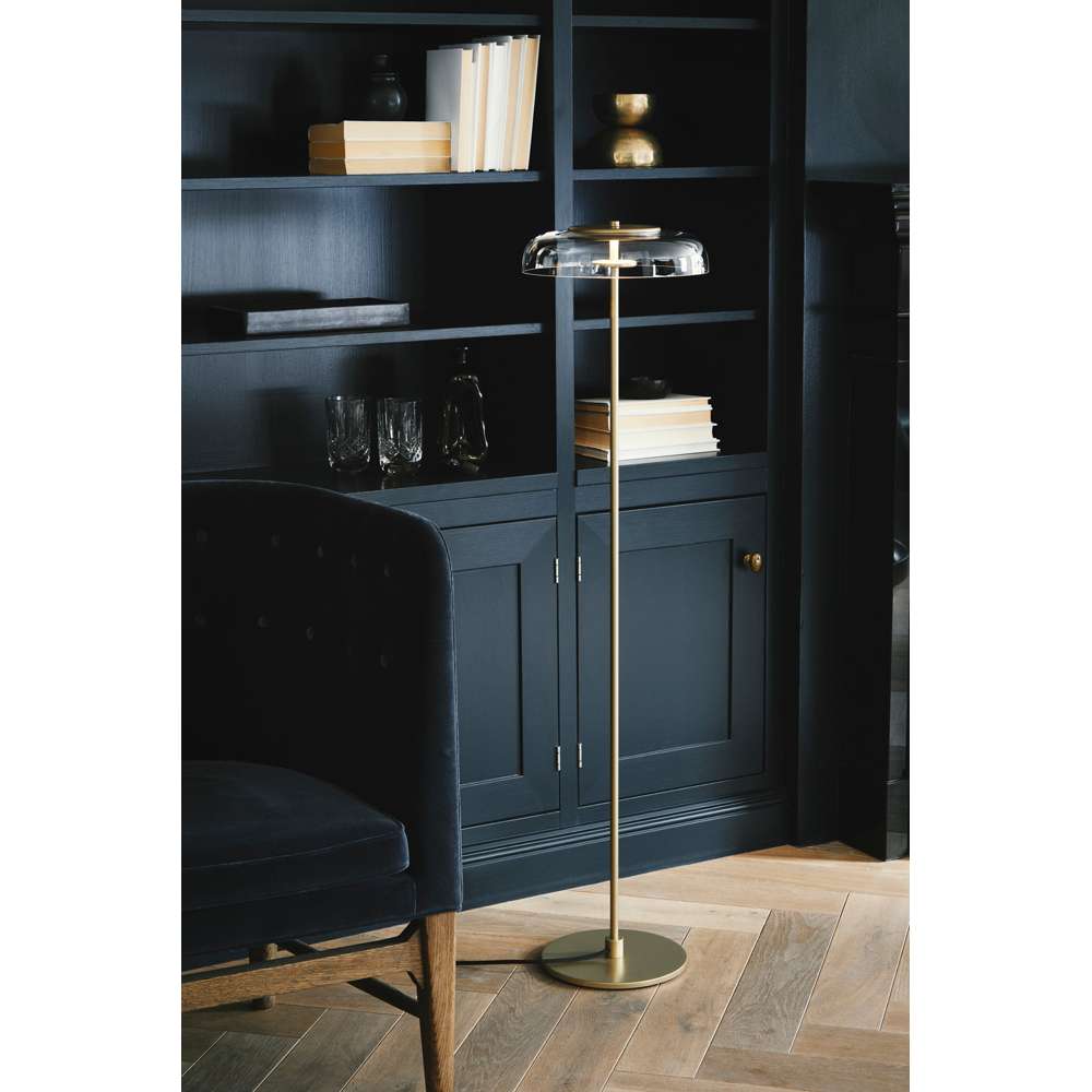 Blossi floor, nordic gold / clear, incl. dimmable switch Gulvlampe