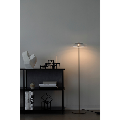 Blossi floor, nordic gold / clear, incl. dimmable switch Gulvlampe Gulvlampe