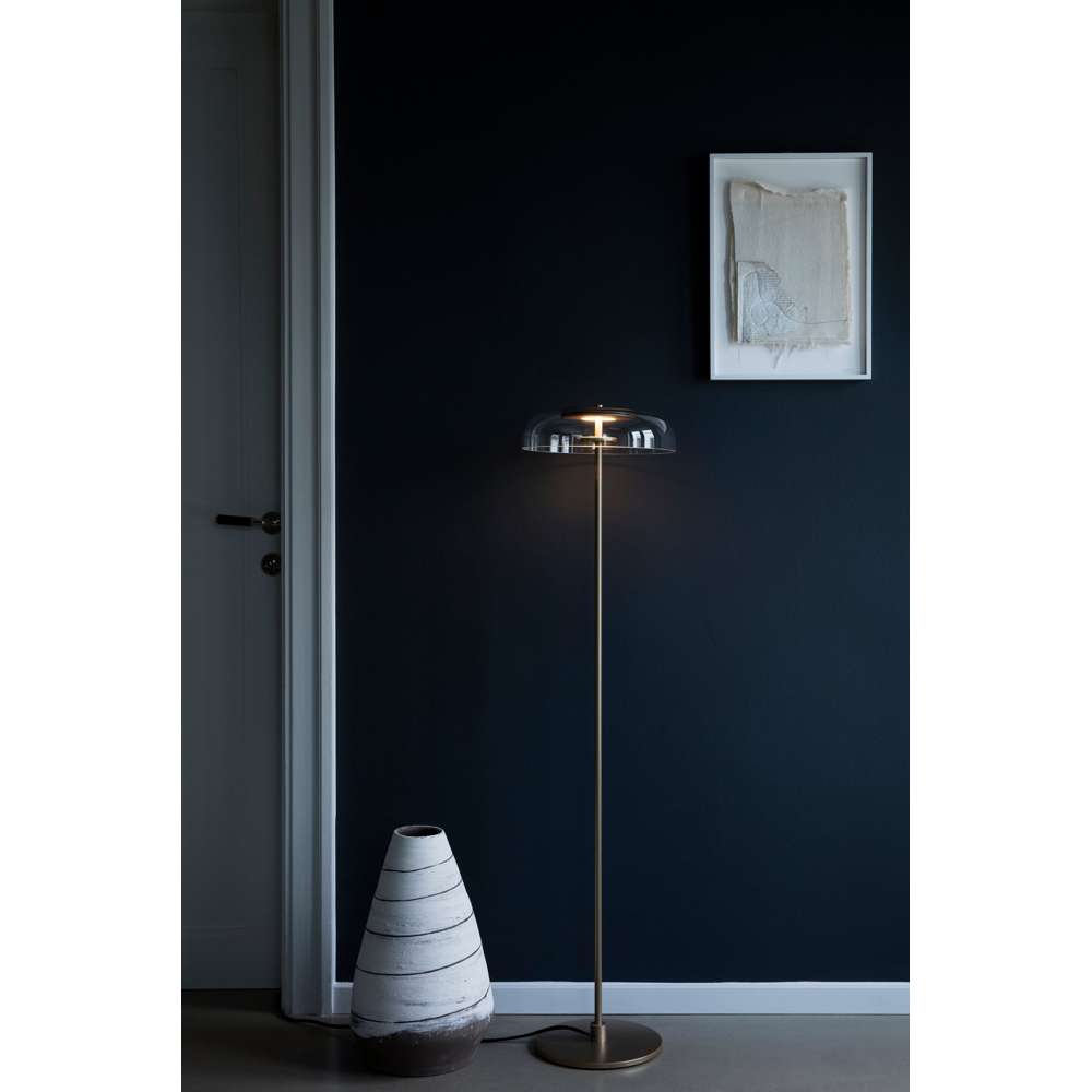 Blossi floor, nordic gold / clear, incl. dimmable switch Gulvlampe