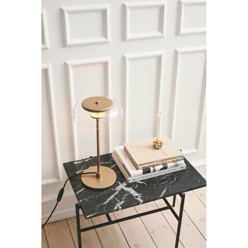 Blossi table, nordic gold / clear, incl. dimmable switch Bordlampe Bordlampe