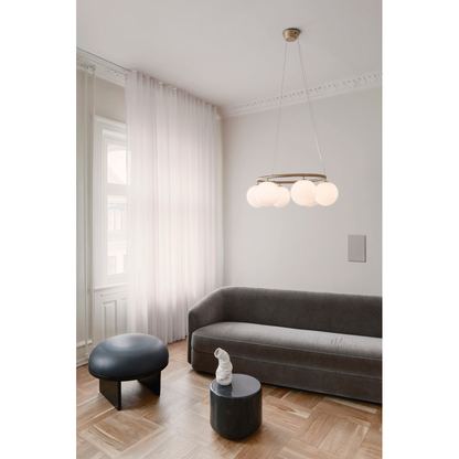 Miira 6 circular, brass / opal Loftlampe Loftlampe