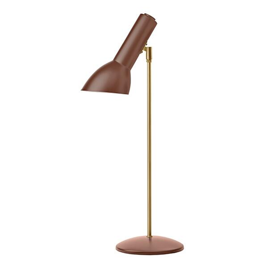 Oblique bordlampe messing teglrød Bordlampe Bordlampe