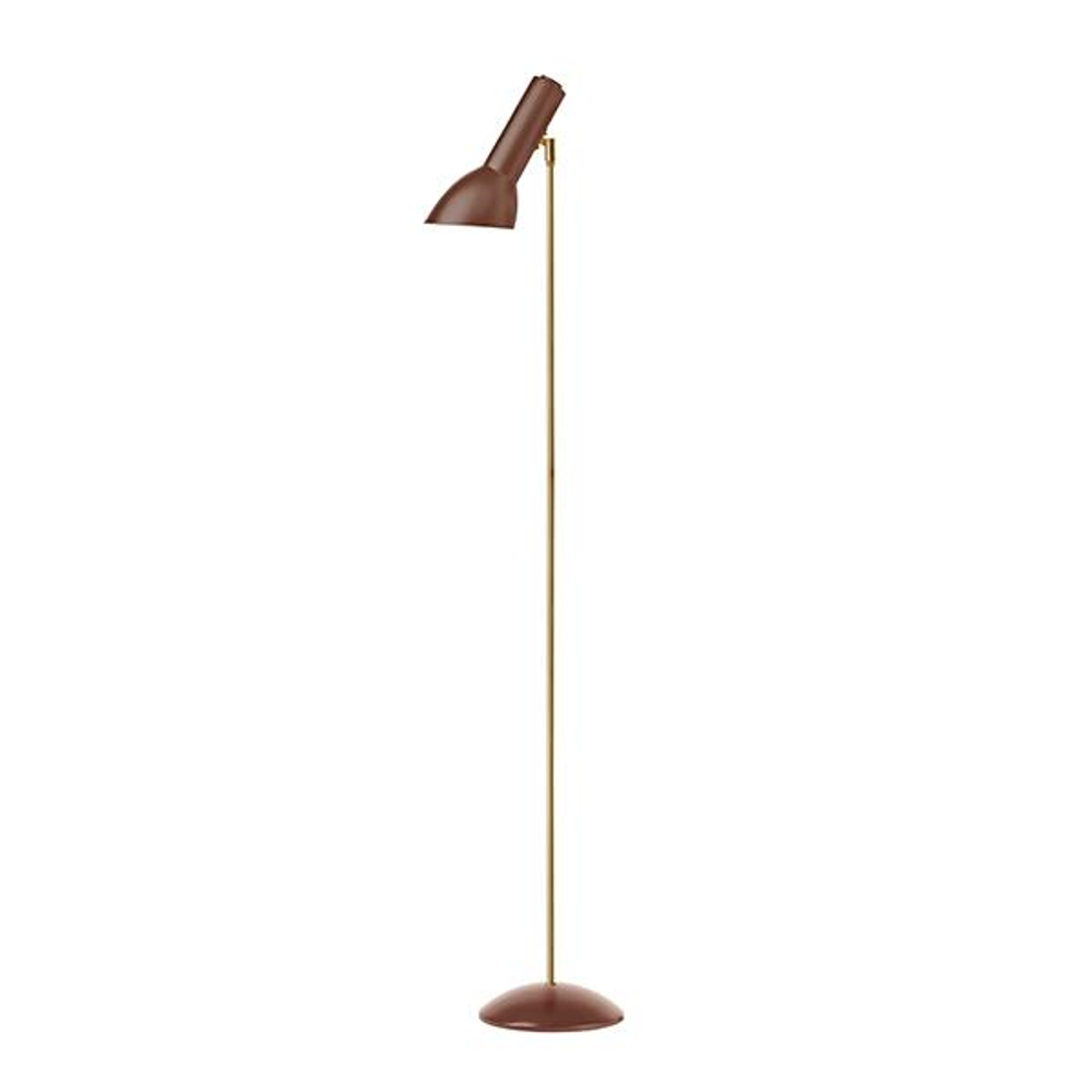 Oblique gulvlampe messing teglrød Gulvlampe Gulvlampe