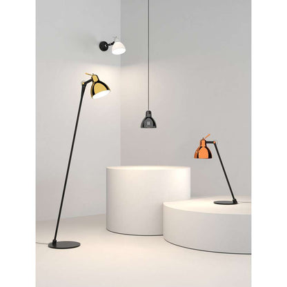 Luxy glam f0 gulvlampe sort/guld Gulvlampe