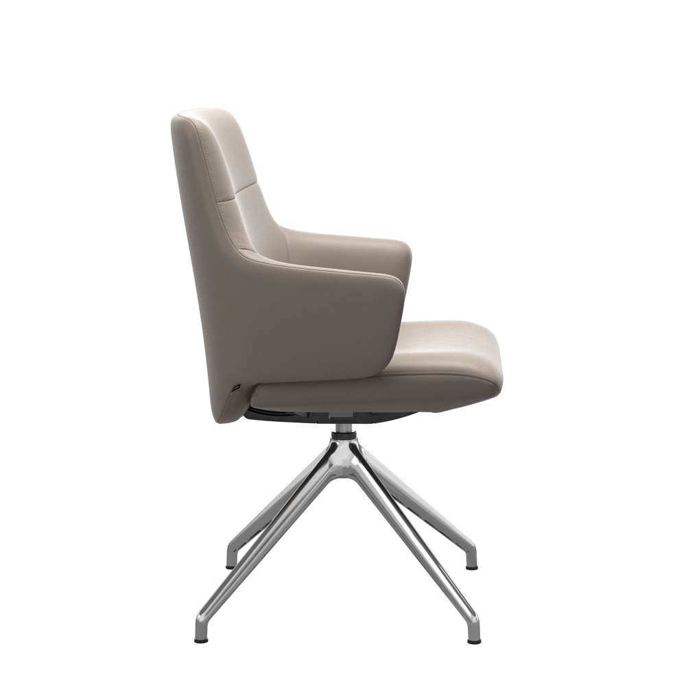 Stressless Chilli V2 (L) Lav spisebordsstol W/arms D350 - Dark Mushroom