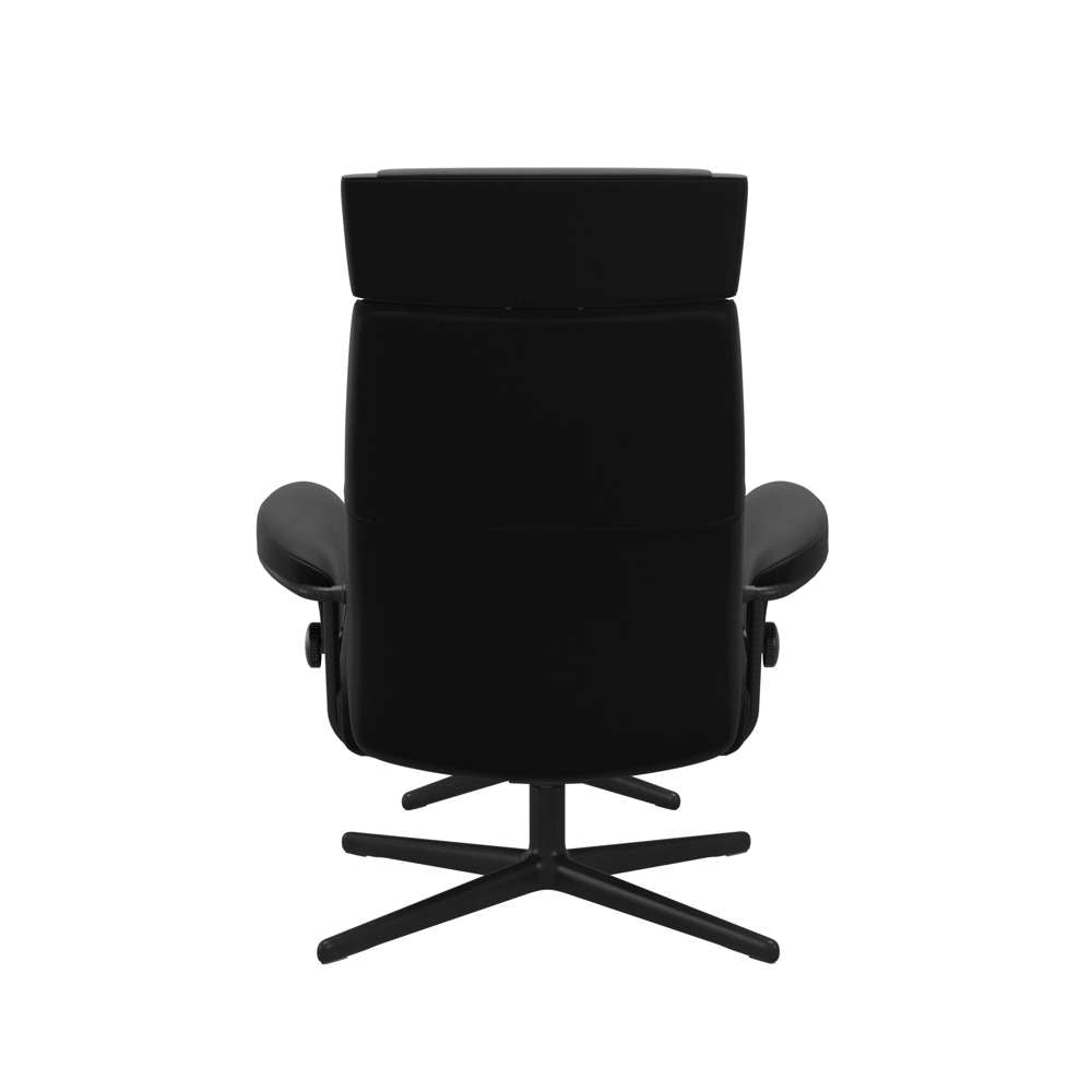 Stressless® Paris Cross lænestol m. nakkestøtte - Black