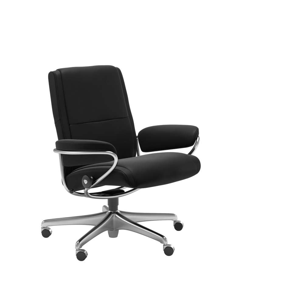 Stressless® Paris Home Office kontorsol m. lav ryg - Black