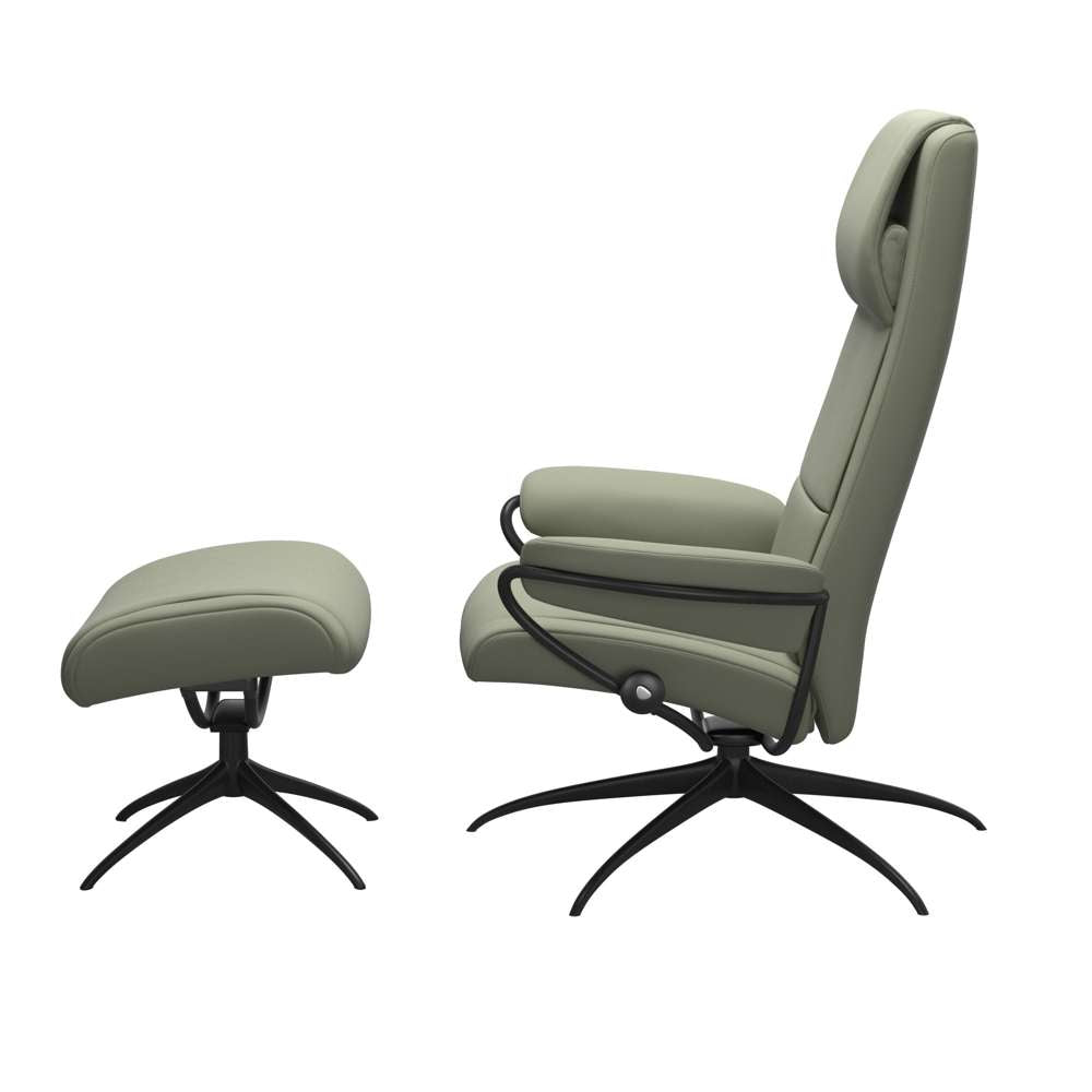 Stressless® Paris Star høj ryg lænestol - Shadow green