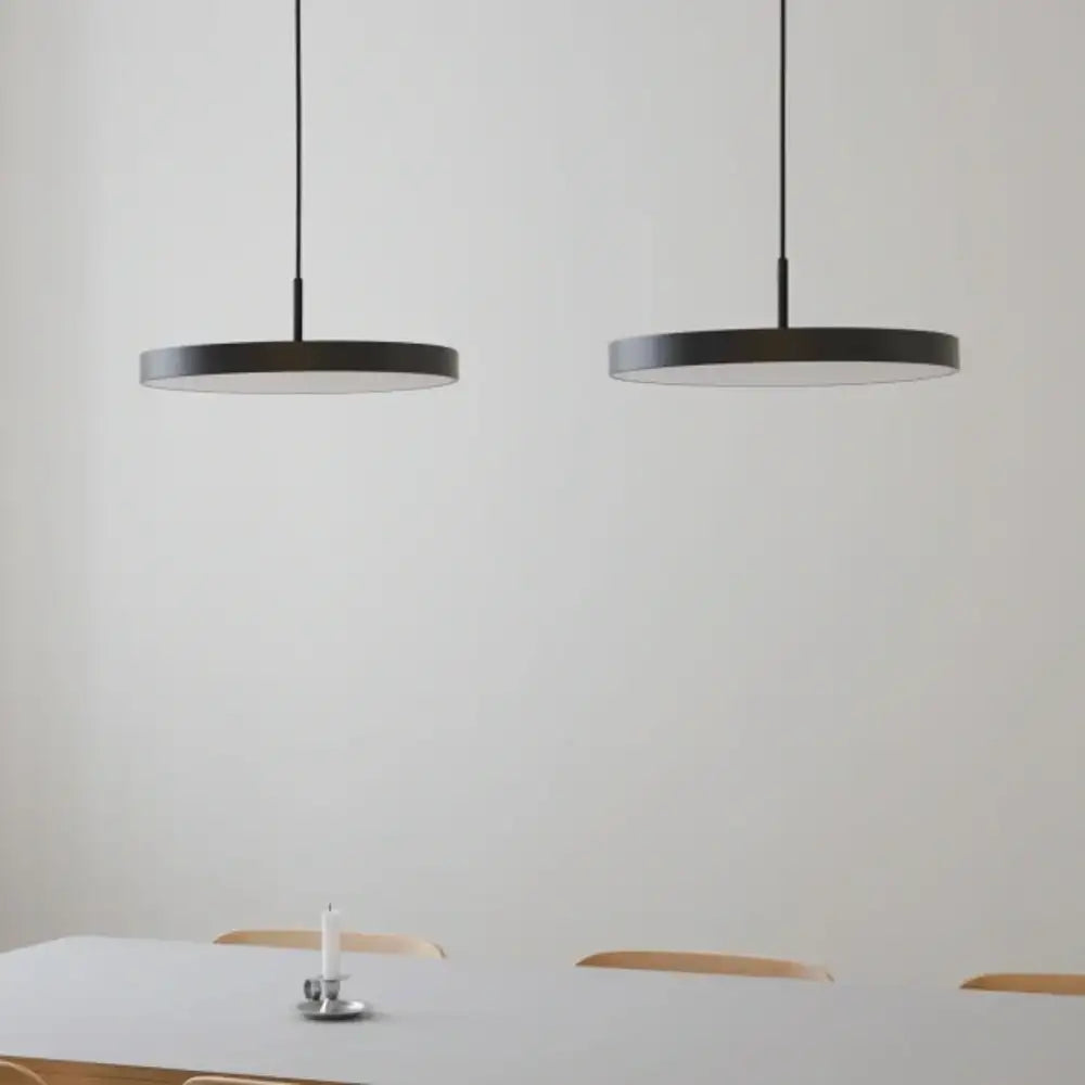 Asteria Medium Black - Black Top 43 x 14 cm, 2.7m cordset Pendel