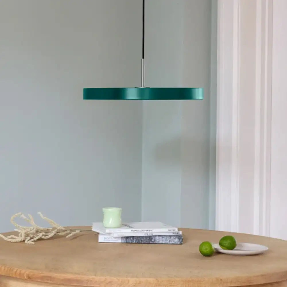 Asteria Medium Forest Green - Steel Top 43 x 14 cm, 2.7m cordset Pendel