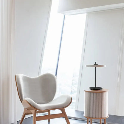 Asteria Table Pearl white Black base  Bordlampe