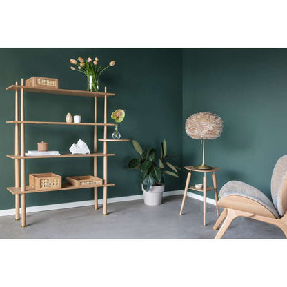 Santé table stand brushed brass, w/USB, H 42 cm Bordlampe