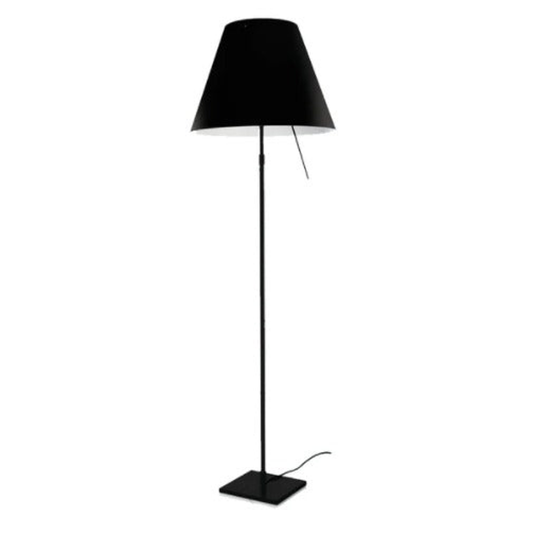 Costanza gulvlampe m/dimmer sort/sort - luceplan