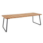 Brafab Nolli havebord L225  Bordplade: Natur | Stel: Sort