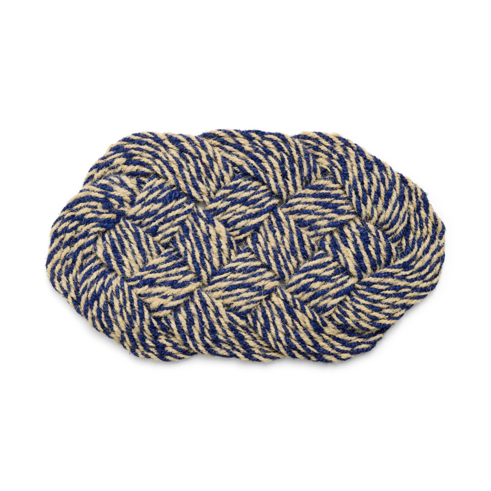 Hay Coco Swirl Dørmåtte, BLue and Off-White