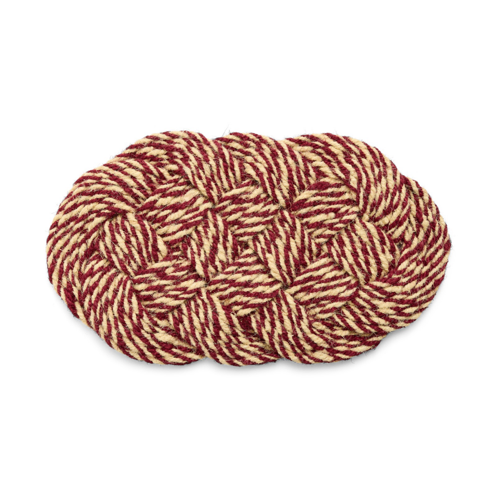 Hay Coco Swirl Dørmåtte, Bordeaux and Off-White