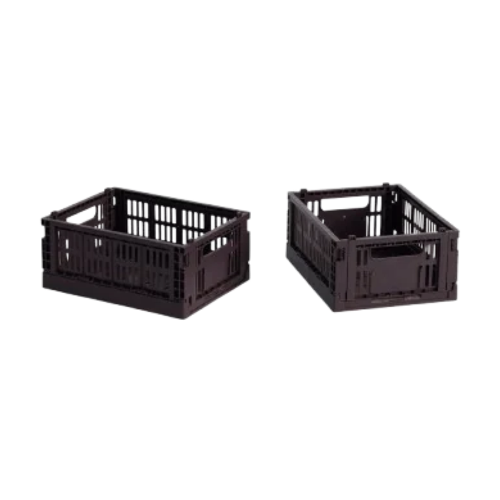 Hay Colour Crate, Bordeaux - Mini, Sæt af 2 stk
