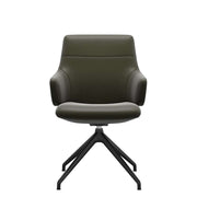 Stressless Chilli low D350 m/ armlæn - Cognac/sort - Paloma | Dark Olive, Mat sort