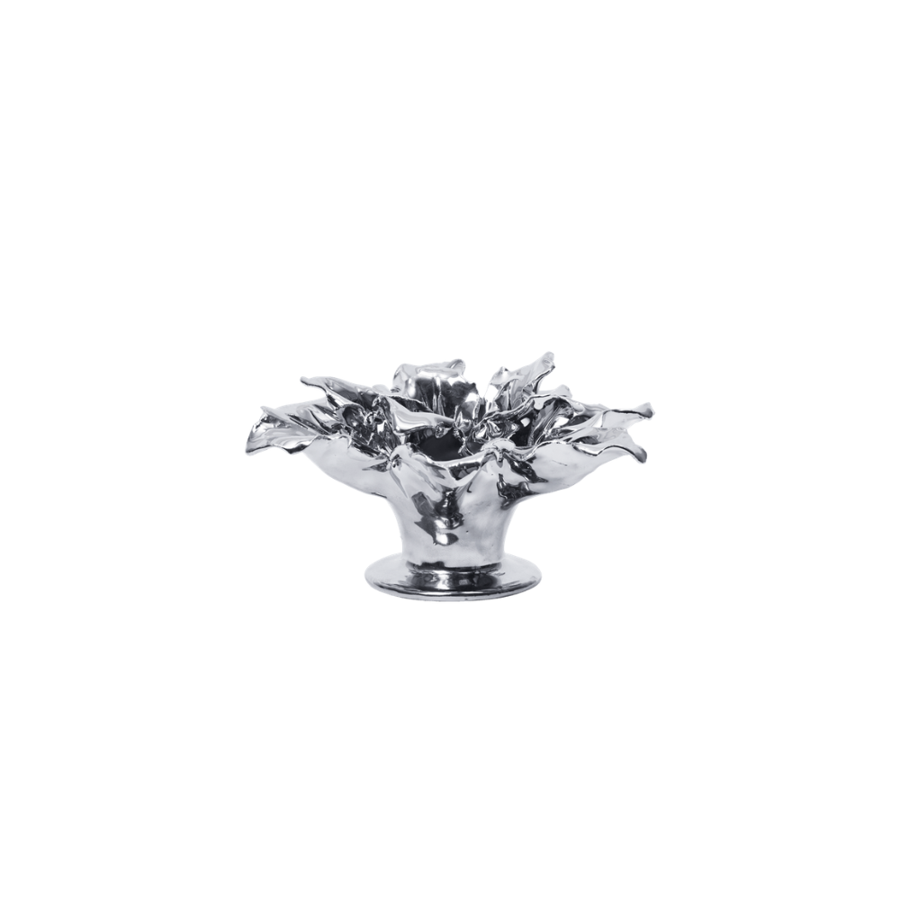 Ferm Living Holly Leaf Lysestage - Silver