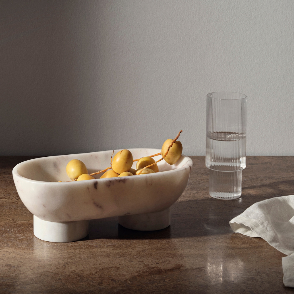 Ferm Living Ripple Long Drink Glas - Sæt af 4 - Klar
