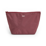 Hay Grid Toilettaske, Burgundy - Medium
