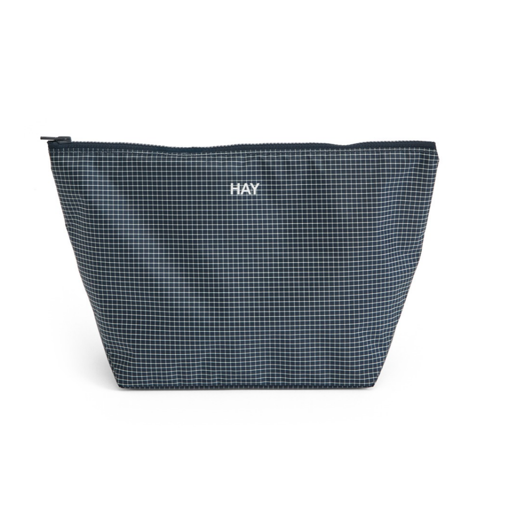Hay Grid Toilettaske, Dark Blue - Medium