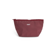Hay Grid Toilettaske, Burgundy - Small