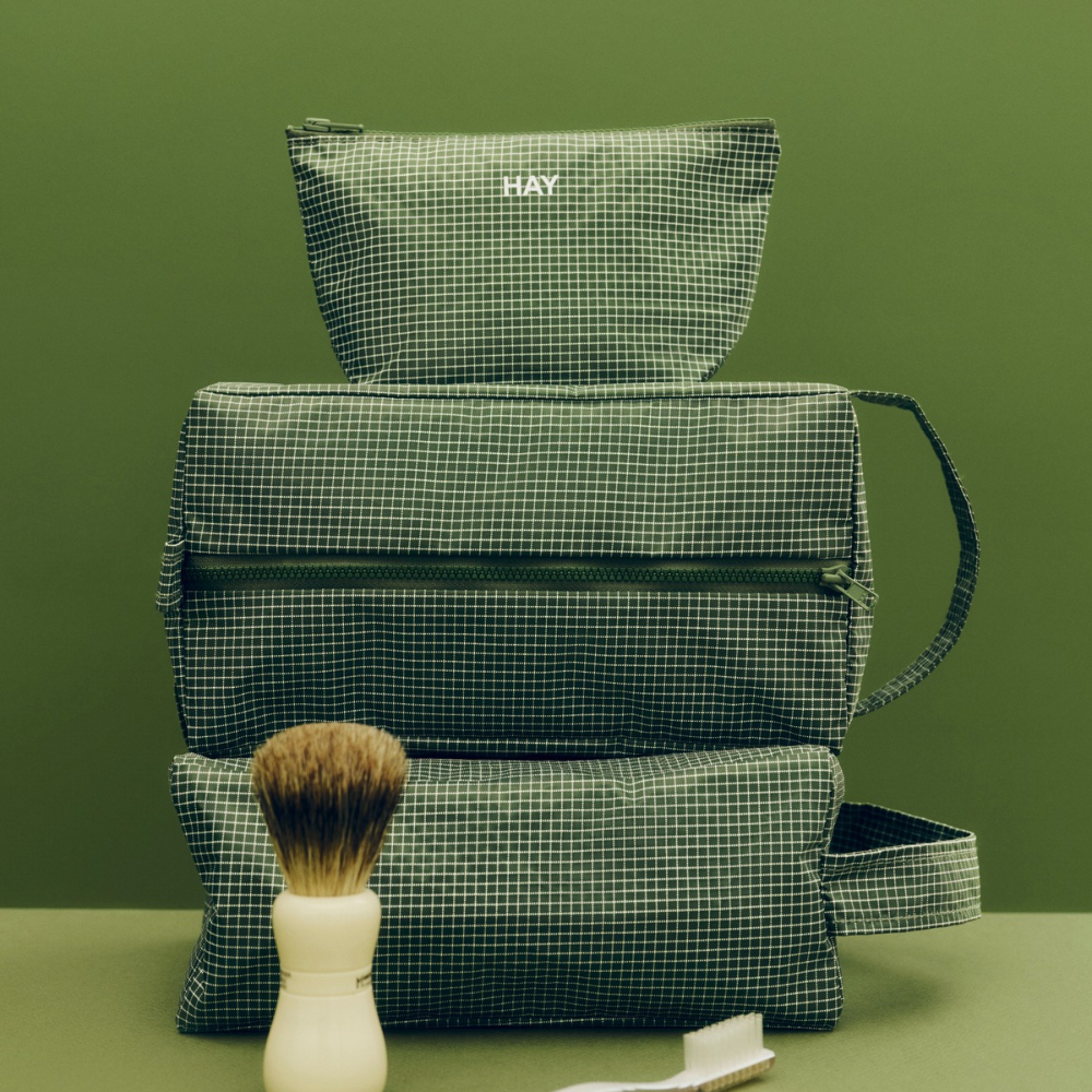 Hay Grid Vaskepose, Dark Green - Medium