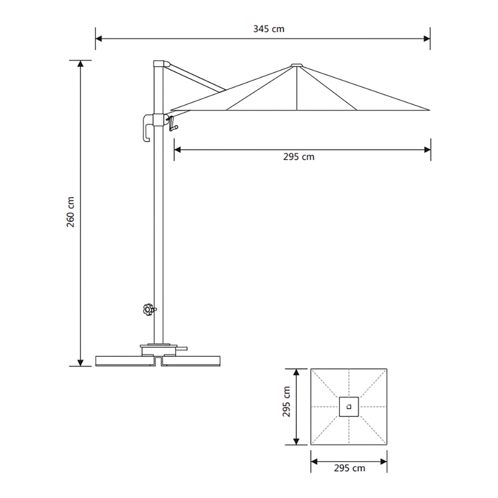 House Nordic Baza hængeparasol