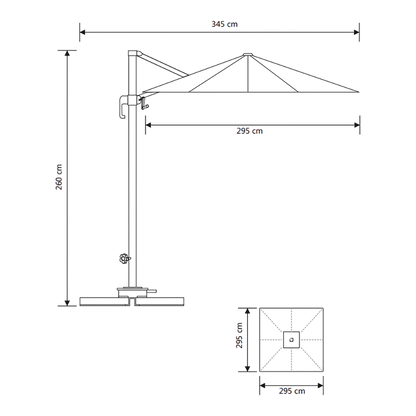 House Nordic Baza hængeparasol