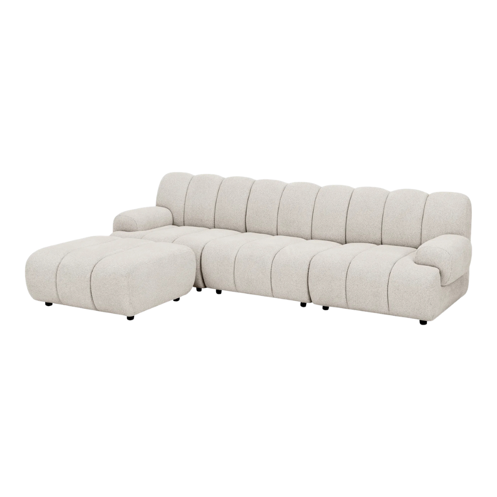 House Nordic Taza 3,5 personers modulsofa med puf