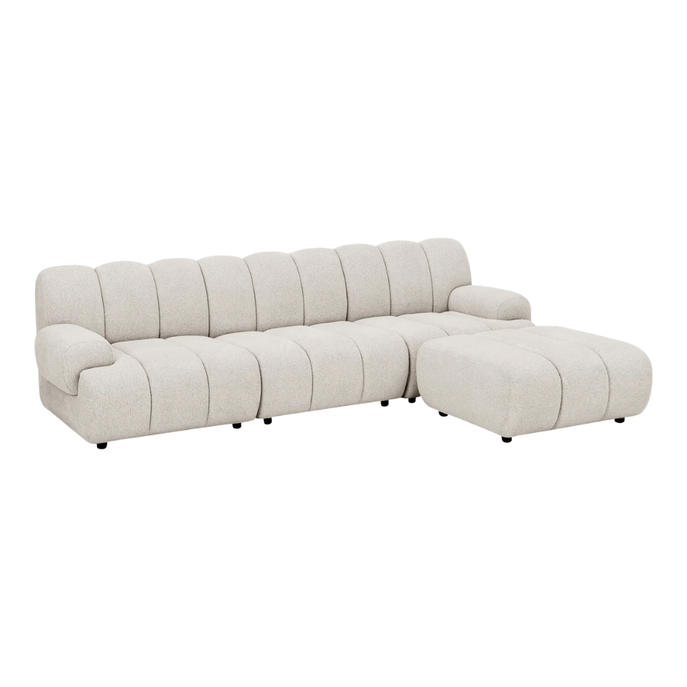 House Nordic Taza 3,5 personers modulsofa med puf