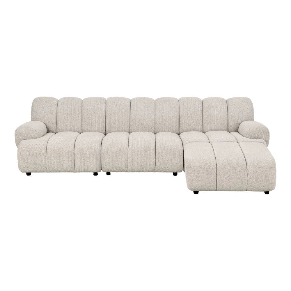 House Nordic Taza 3,5 personers modulsofa med puf