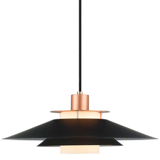 Rivoli pendel ø40 - black/brushed copper Pendel