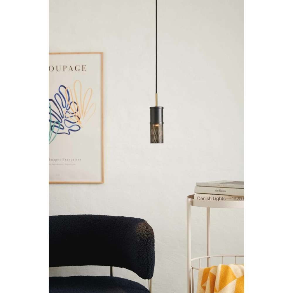 Frame cylinder pendel ø6 - light grey/antique brass Pendel