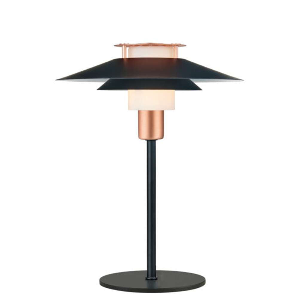 Rivoli bordlampe ø24- black/brushed copper Bordlampe